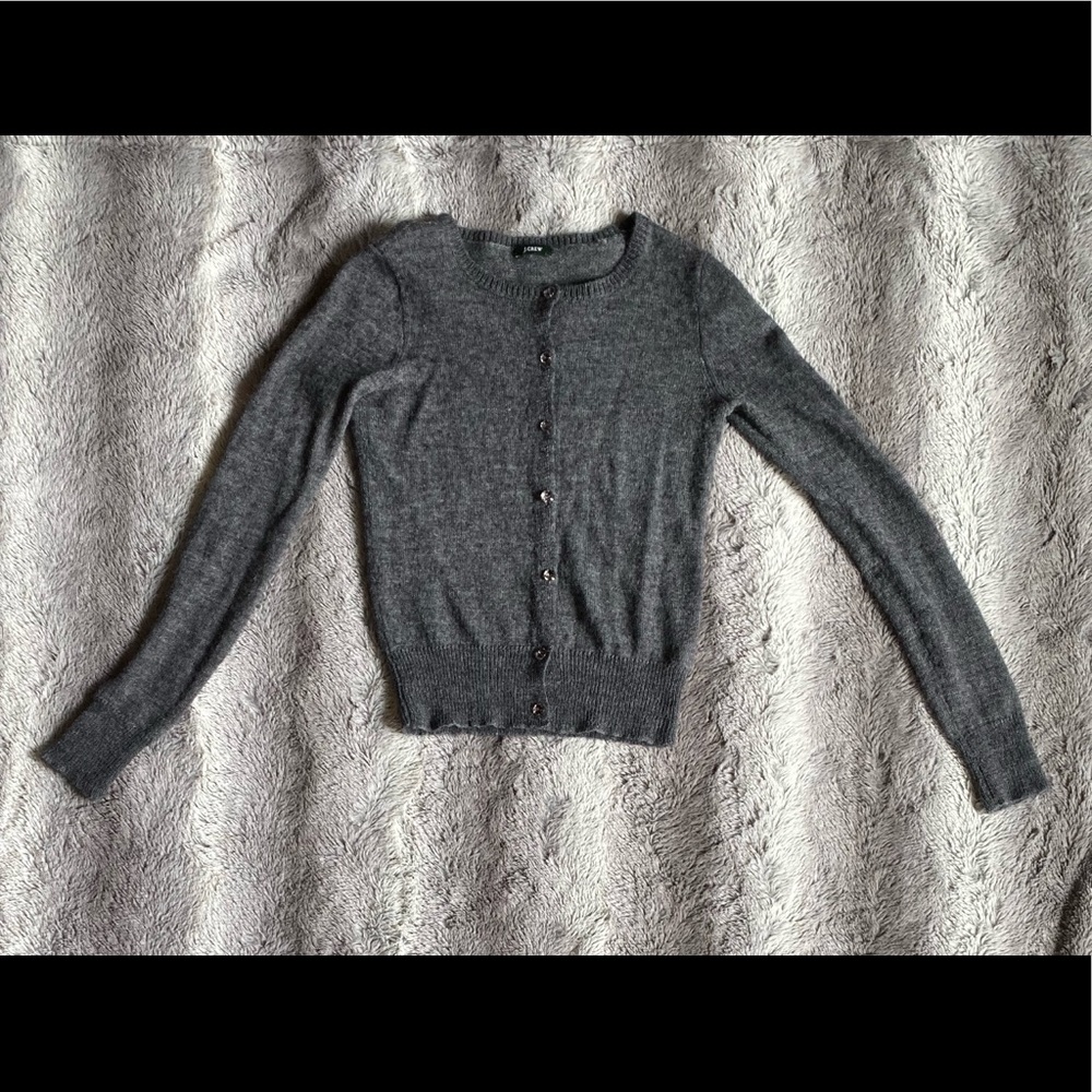 J.Crew Charcoal Grey Cardigan Sweater